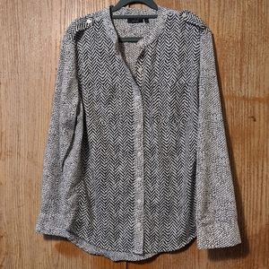 Apt 9 Button down blouse multi animal print